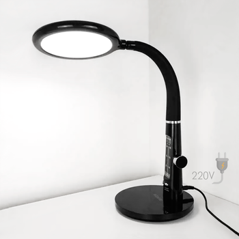 Настільна лампа DE1742 ARD 12W чорна Ardero LED 3000К-6000K 1000Lm потужна яскрава світлодіодна 447х195х180мм