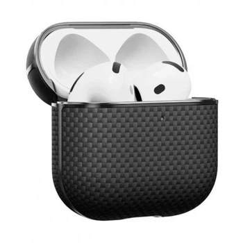 Чехол Pitaka Aramid Fiber Magnetic Case для Airpods 4 Plain Black/Grey (APM2404)
