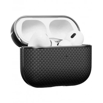 Чехол Pitaka Aramid Fiber Magnetic Case для Airpods Pro 2 Plain Black/Grey (APM2401)