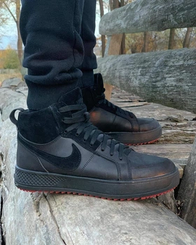 Зимние кожаные кроссовки на меху Air Force Winter V3 41