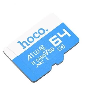 Карта памяти Hoco microSDXC 64Gb A1 V30 (UHS-1 U3) (Class 10) (R-95 Mb/s, W-30 Mb/s) для видео Full HD и 4К
