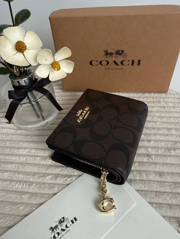 Гаманець Coach Snap Wallet In Signature Canvas натуральна шкіра + подарункове пакування