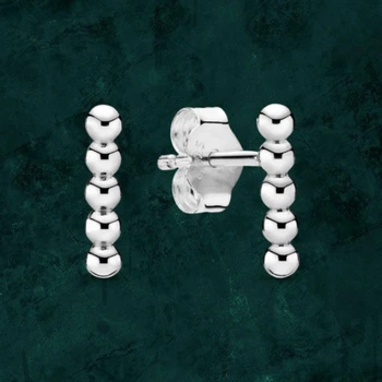 Серебряные сережки "Сферы" Pandora (Пандора) 298359
