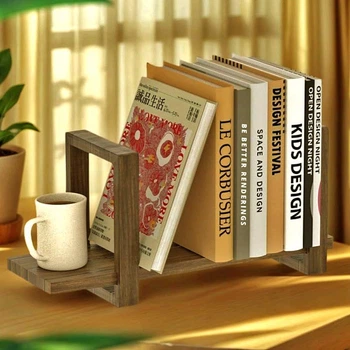 Настольная книжная полка из дерева Васения палисандр (КПА-007202)