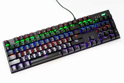 Клавиатура UKC K101 геймерская с разноцветной подсветкой RGB клавиатура для игр 10148