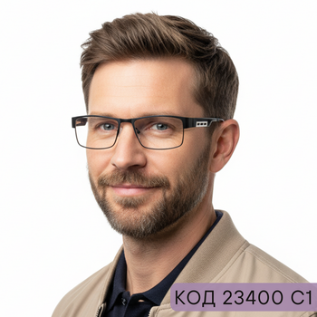 Мужские очки для зрения в металлической оправе на флексах. Код 23400 С1 -1.75