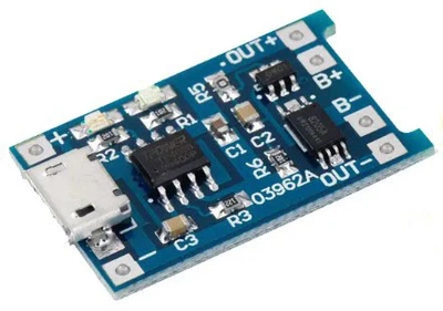 Контроллер заряда li-ion TP4056 1А 18650 с защитой
