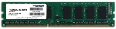 Модуль памяти DDR3 2GB/1333 Patriot Signature Line (PSD32G133381)