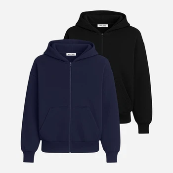 Набор толстовок на молнии мужских Ray Premium Loose U0409M-Navy Blue-Black L 2 шт Темно-синий/Черный (RAY2000000046846)