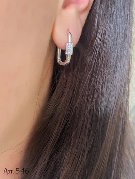 Серебряные сережки с кубичным цирконие Сферам