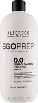 Глибоко очищувальний шампунь для волосся - Alter Ego Italy Egoliss Egoprep 0.0 Deep Cleansing Shampo 1000ml (301293-68772)