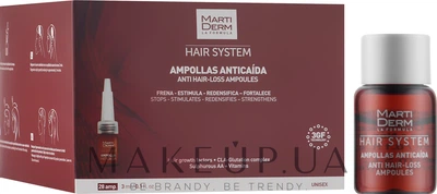 Ампулі від випадання волосся - Martiderm Hair System Anti Hair-Loss Ampoules 14x3ml