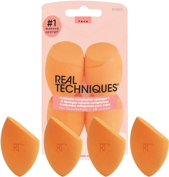Набір спонжів для макіяжу - Real Techniques Miracle Complexion Sponges 4шт (273603-62768)