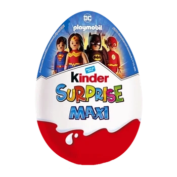 Шоколадне Яйце Кіндер-сюрприз МАКСІ Kinder Surprise MAXI DC Superheroes x Playmobil 100 г 1 шт