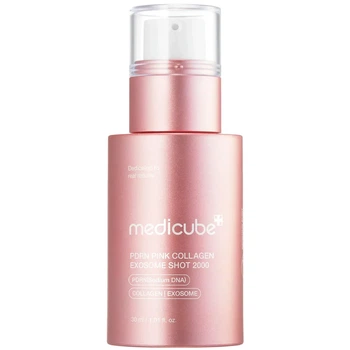 Регенеруюча сироватка з полінуклеотидами, екзосомами та спікулами Medicube Pink Collagen ExosomeShot2000, 30мл