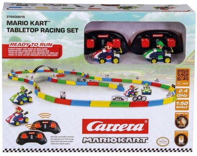 Гоночний трек Carrera 2.4 GHz Mario Kart Tabletop Racing Set - Mario and Luigi (370430015) (9003150148302)