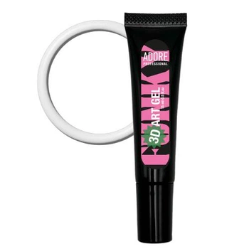 Арт-гель Adore Professional для объемных дизайнов 3D Funky №01 White 15 мл