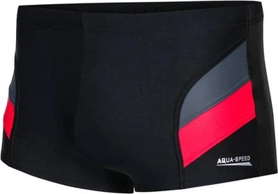 Плавки-боксери для мужчин Aqua Speed ARON красный, черный Мужские 4XL (98-106 см) 338-16 4XL