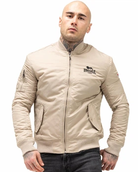 Бомбер чоловічий Lonsdale TERN HILL 117090-8356 L Sand/Black (4255581575638)