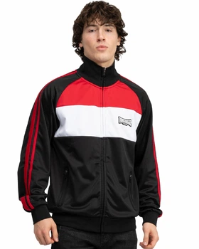 Кофта флісова спортивна чоловіча Lonsdale BRACKLESHAM 117704-1555 S Black/Dark Red/White (4255581562980)
