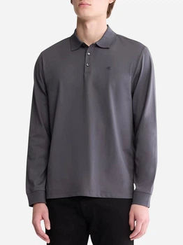 Поло довге чоловіче Calvin Klein 344786217 2XL Сіре (1159843817)