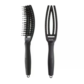 Щетка Olivia Garden для волос комбинированная FingerBrush Care Iconic Boar&Nylon Full Black "S"