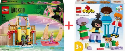 Набір конструкторів LEGO Wicked Глінда, Ельфаба і Несароза в Університеті Шиз 304 деталі + DUPLO Town Конструктор людей з сильними емоціями 71 деталь (75681_10423)