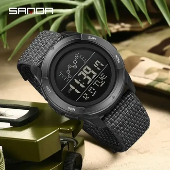 Спортивные часы SANDA Men's Multi-Function(черный, водостойкость 50 м)