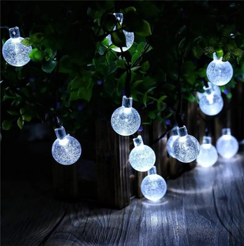 Уличная гирлянда Шарики 7 м, 50 LED, белый цвет