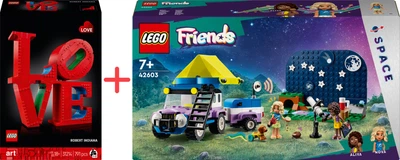 Набір конструкторів LEGO Art LOVE 791 деталь + Friends Кемпінговий автомобіль для спостереження за зірками 364 деталі (31214_42603)