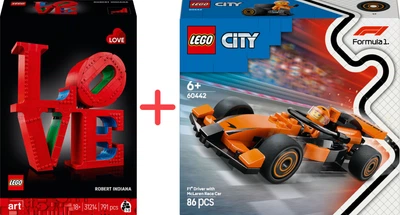 Набір конструкторів LEGO Art LOVE 791 деталь + City Пілот F1 з гоночним автомобілем команди McLaren 86 деталей (31214_60442)