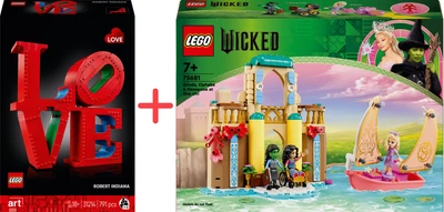 Набір конструкторів LEGO Art LOVE 791 деталь + Wicked Глінда, Ельфаба і Несароза в Університеті Шиз 304 деталі (31214_75681)