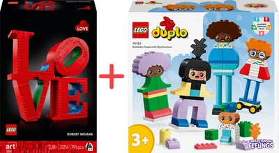 Набір конструкторів LEGO Art LOVE 791 деталь + DUPLO Town Конструктор людей з сильними емоціями 71 деталь (31214_10423)