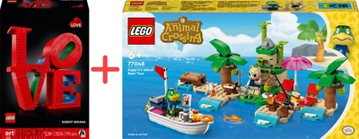 Набір конструкторів LEGO Art LOVE 791 деталь + Animal Crossing Острівна екскурсія Kapp'n на човні 233 деталі (31214_77048)