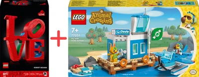 Набір конструкторів LEGO Art LOVE 791 деталь + Animal Crossing Літайте з Dodo Airlines 292 деталі (31214_77051)