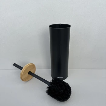 Ершик для унитаза с подставкой h-39 см, d-9.5 см. Ardesto Minimalism ARHB3503BB черный