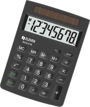 Калькулятор Eleven 8-розрядний Black (ECC-210)