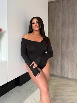 Женское боди Fashion 9SB_297Black 3XL Черное (2000000950846)