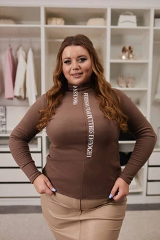 Жіноча водолазка Fashion 9MIS_522Light brown XXL Світло-коричнева (2000000954110)