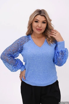 Жіночий пуловер Fashion 9MIS_496Blue XL Блакитний (2000000953182)