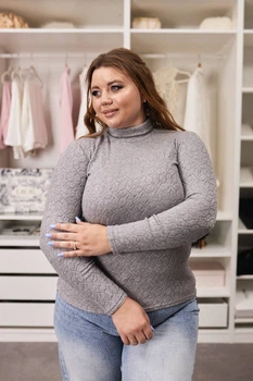 Жіноча водолазка Fashion 9MIS_523Grey 3XL Сіра (2000000954240)