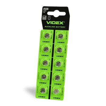 Батарейка лужна Videx AG 6 (LR920) BLISTER CARD 10 pcs