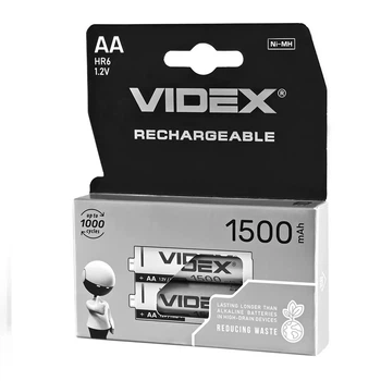 Акумулятор VIDEX Ni-Mh AA HR06 1500 mAh 2bl