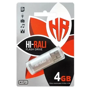 Флешка Hi-Rali 4GB Rocket срібло