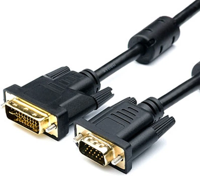 Кабель ATCOM VGA - DVI-I 1,8 м чорний 16143