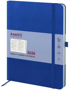 Щотижневик Axent 2026 Grand Strong 195x255 мм 96 аркушів Синій (8530-26-02-A)
