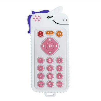 Силиконовый прорезыватель пульт "Единорог" MGZ-0425(White)