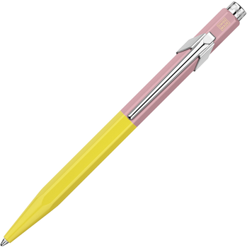 Długopis kulkowy Caran d'Ache 849 Paul Smith Chartreuse Yellow & Rose Pink Niebieski 1 mm w metalowym etui (7630002353250)