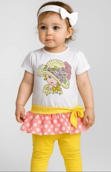 Костюм (туника, леггинсы) BABY GIRL 092 см Белый BJ3180