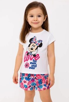 Комплект (футболка, шорты) Disney Minnie Mouse (Минни Маус) 104 см Разноцвет UE10981